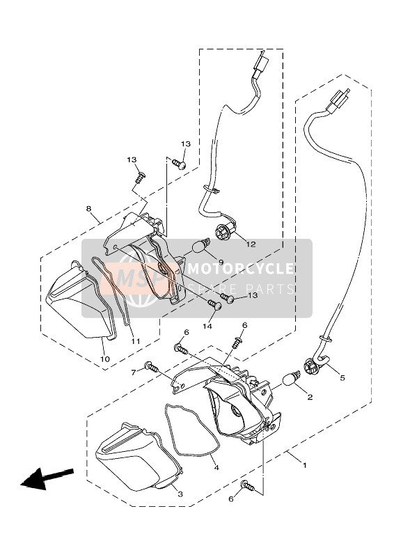 B6HH33100100, Front Flasher Ligh, Yamaha, 0